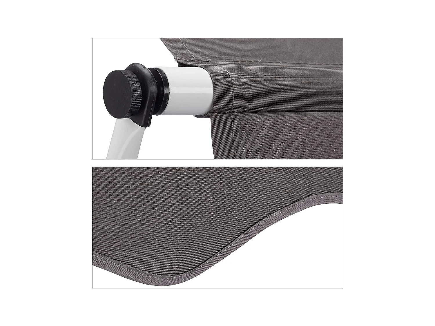 Toldo telescópico de varanda com altura ajustável em aço poliéster resistente aos raios UV 150 x 120 cm cinza 13_0002541_6