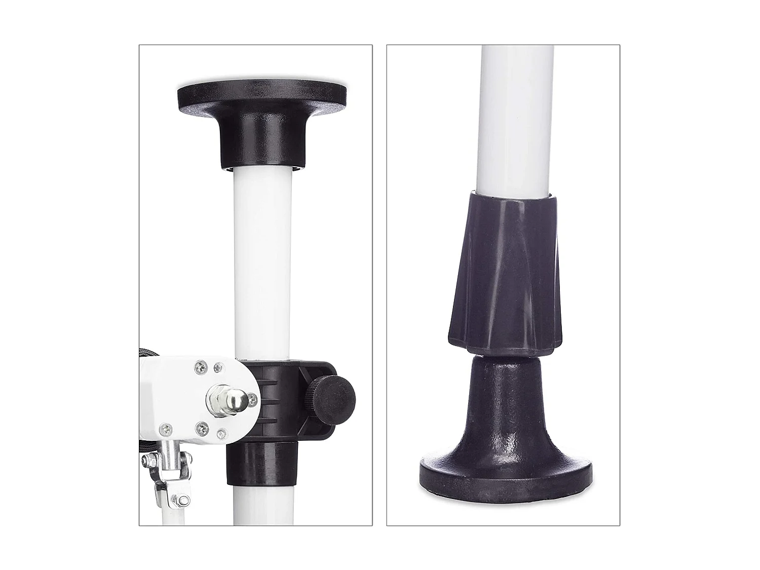 Toldo telescópico de varanda com altura ajustável em aço poliéster resistente aos raios UV 150 x 120 cm cinza 13_0002541_6