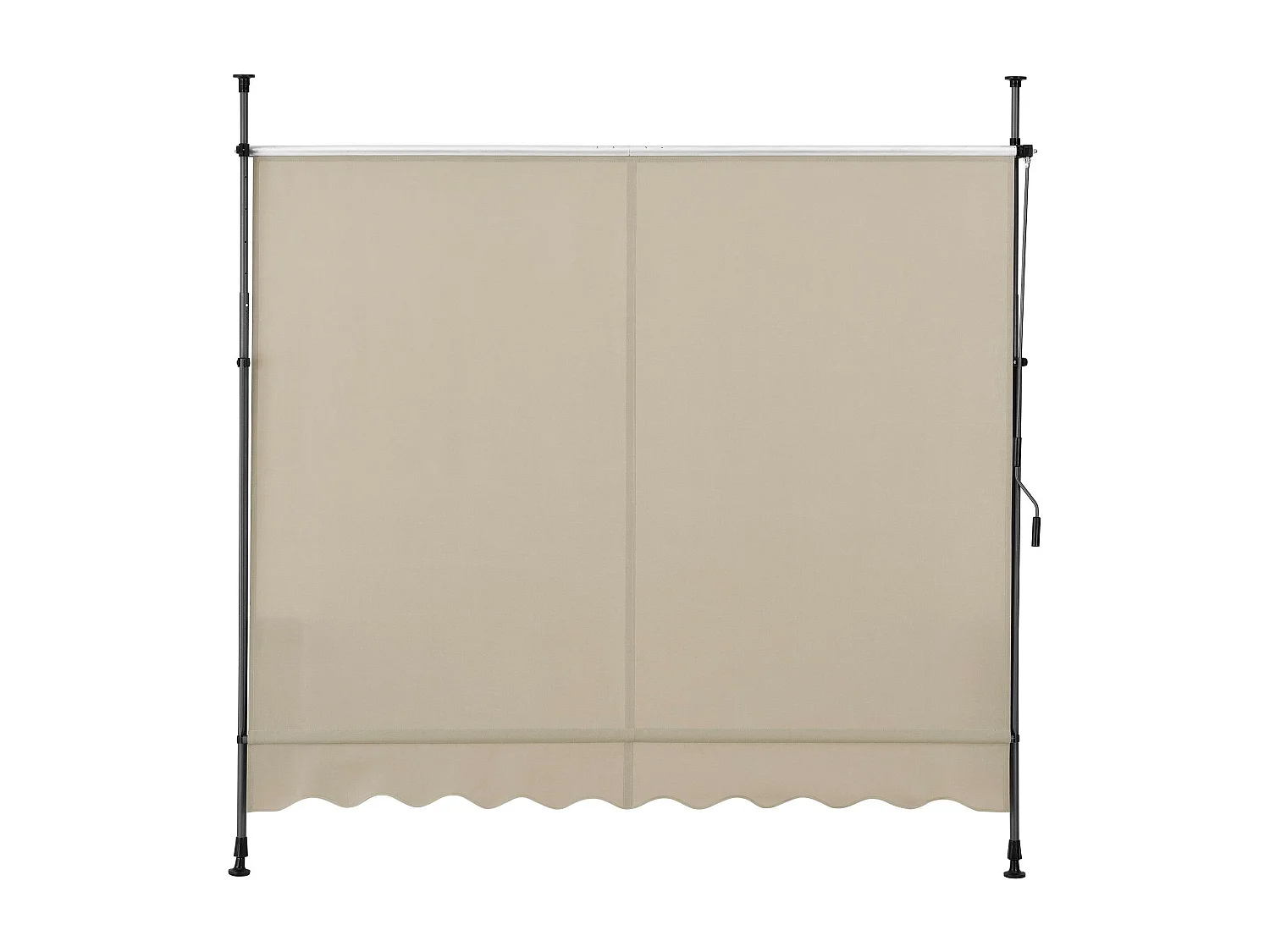 Protetor solar metal e poliéster altura variável areia 400 x 120 x 200-300 cm 03_0001125