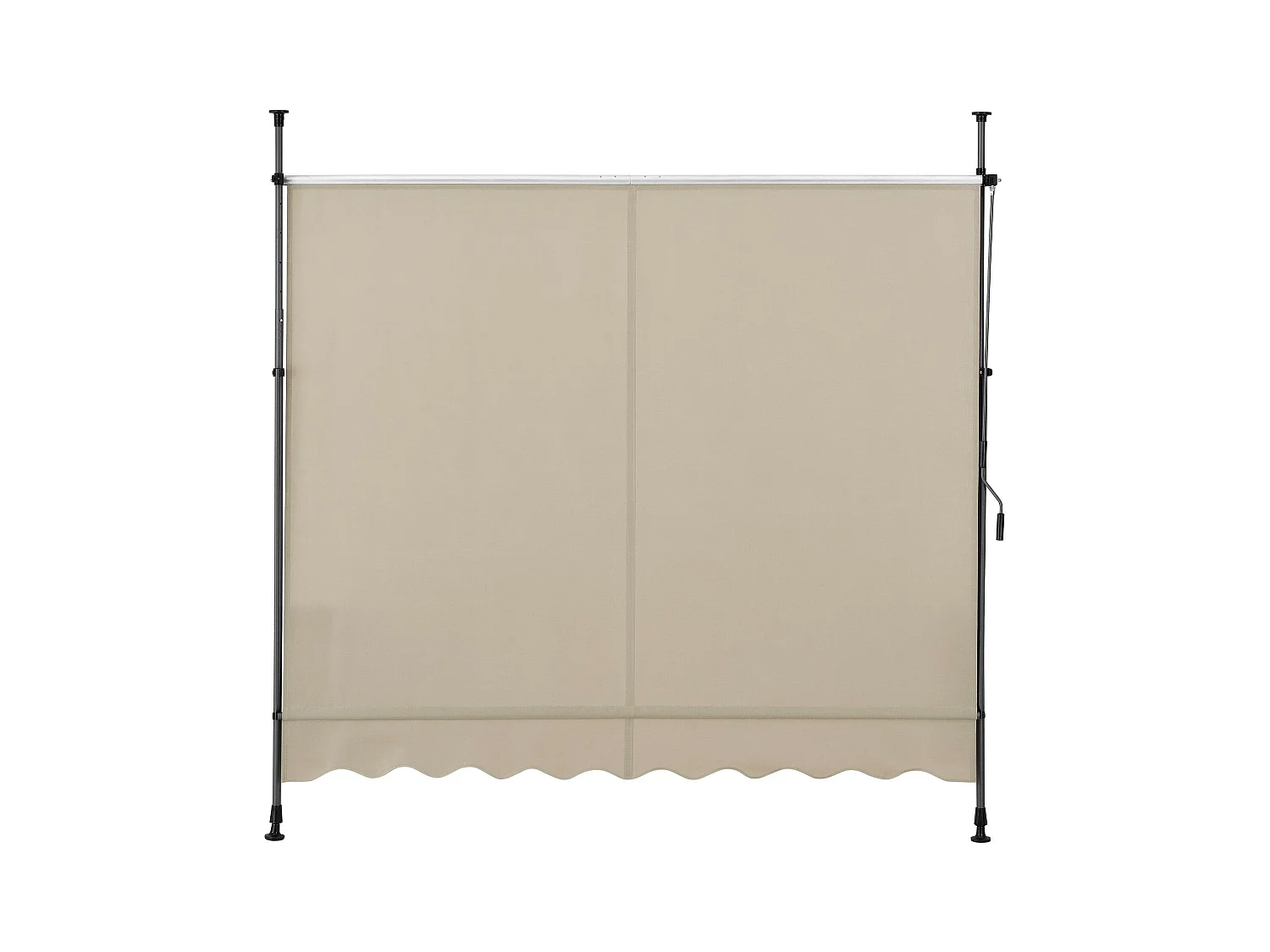 Brise-soleil métal et polyester métal argentée 150 x 120 x 300 cm 03_0001103