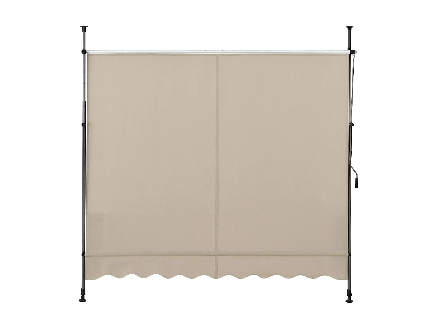 Brise-soleil pare-soleil métal et métal argentée 200 x 120 x 300 cm 03_0001121