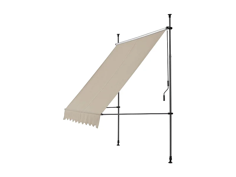 Brise-soleil pare-soleil métal et métal argentée 200 x 120 x 300 cm 03_0001121