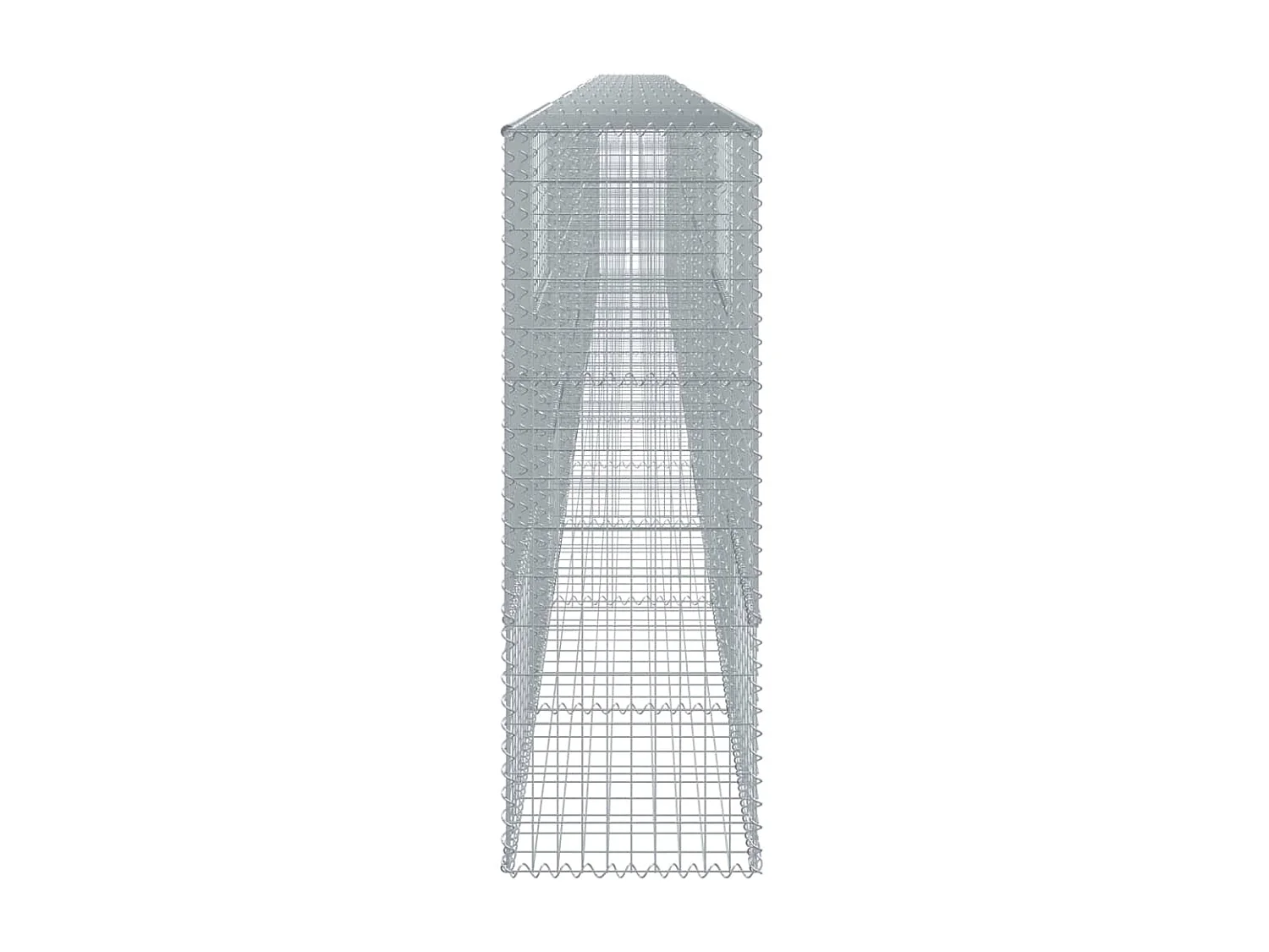 Gabião cerca de gaiola muro de contenção com tampa 1100 x 50 x 150 cm ferro galvanizado prata 02_0040126