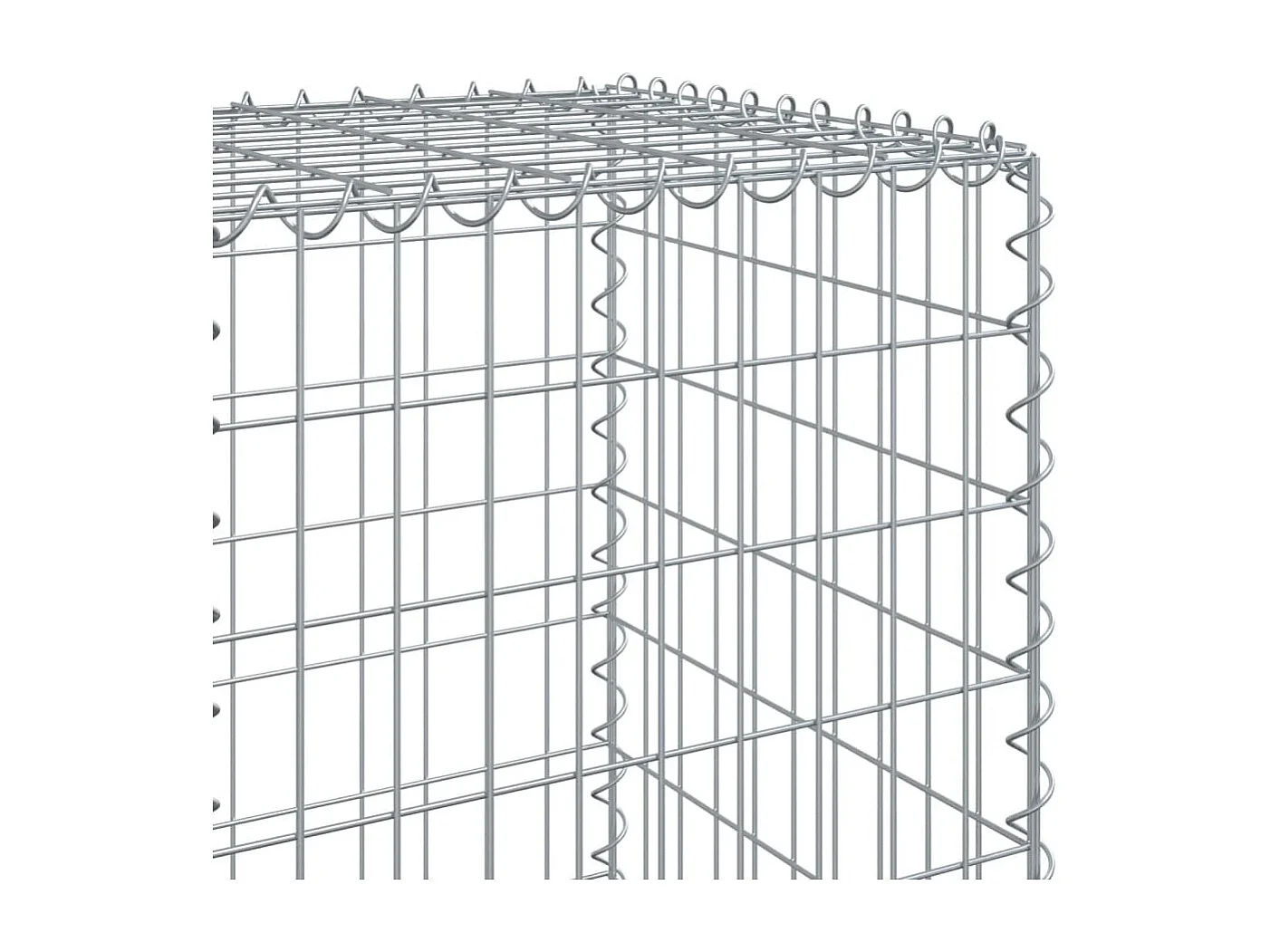 Gabião cerca de gaiola muro de contenção com tampa 1100 x 50 x 150 cm ferro galvanizado prata 02_0040126