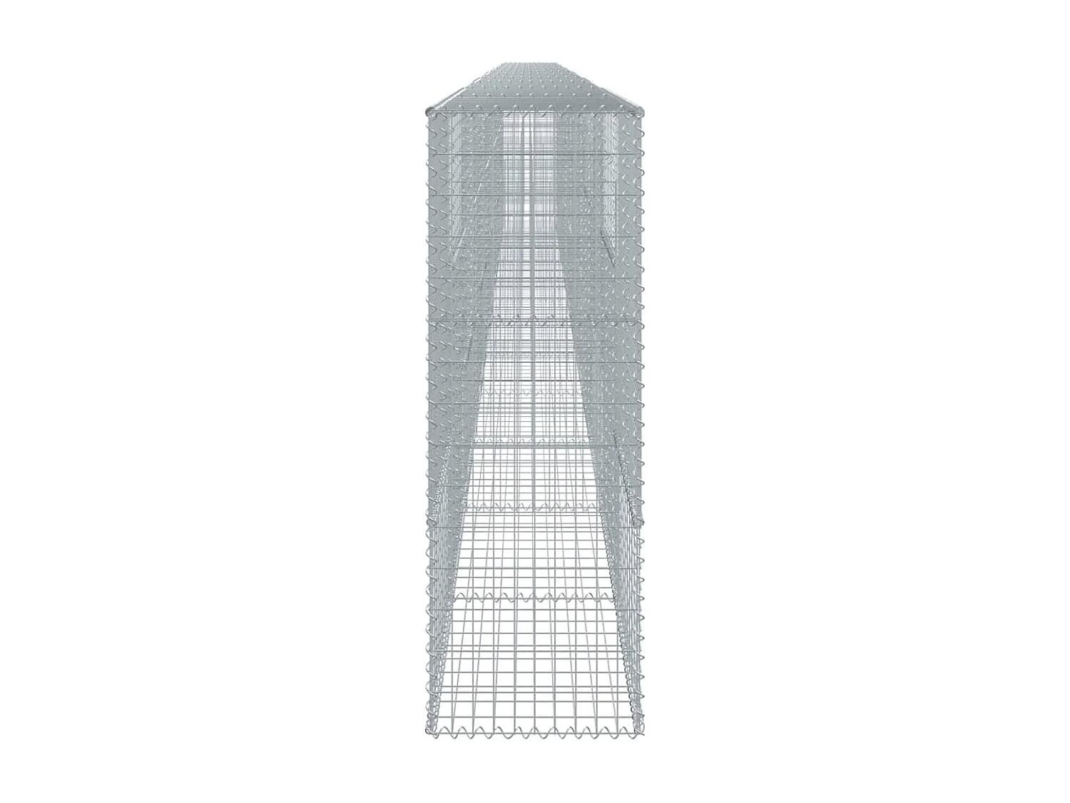 Gabião cerca de gaiola muro de contenção com tampa 1200 x 50 x 150 cm ferro galvanizado prata 02_0040135