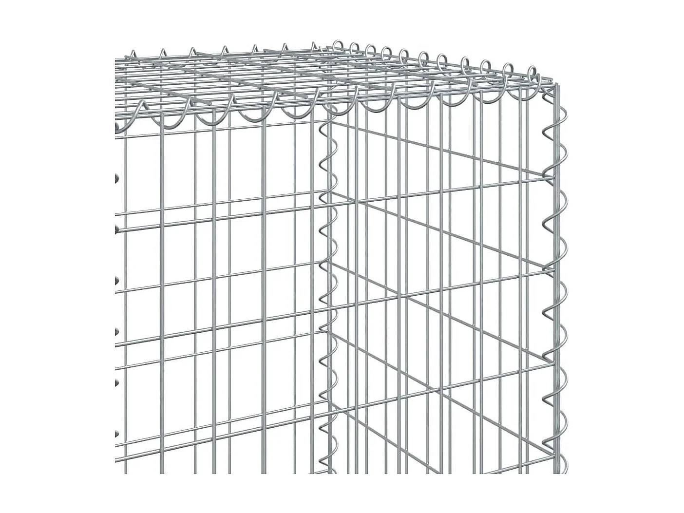 Gabião cerca de gaiola muro de contenção com tampa 1200 x 50 x 150 cm ferro galvanizado prata 02_0040135