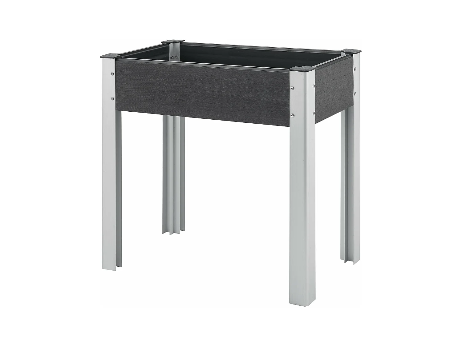 Horta elevada com fundo de malha 75 x 40 x 75 cm cinza escuro 03_0007194