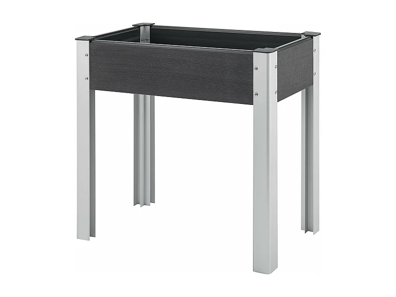 Huerto elevado con fondo de malla 75 x 40 x 75 cm gris oscuro 03_0007194