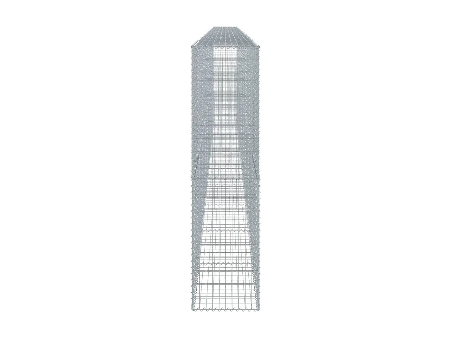 Gabião cerca de gaiola muro de contenção com tampa 1000 x 50 x 200 cm ferro galvanizado prata 02_0040117