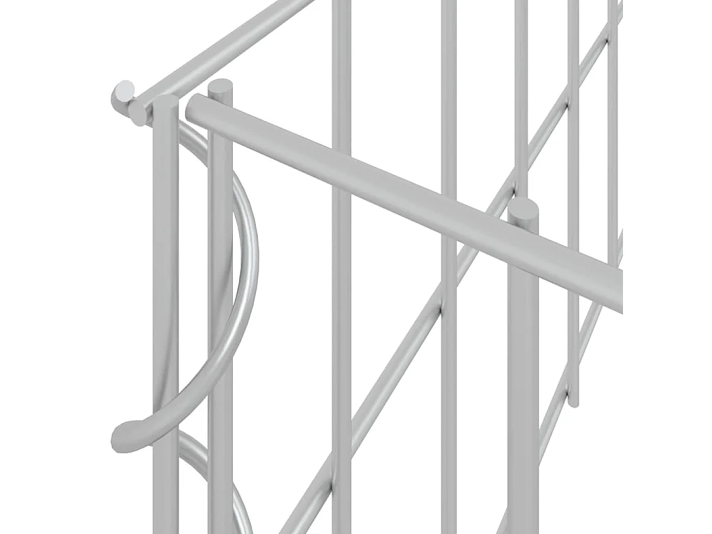 Canteiro elevado em gabião de aço galvanizado 100 x 100 x 20 cm Prata 02_0039891