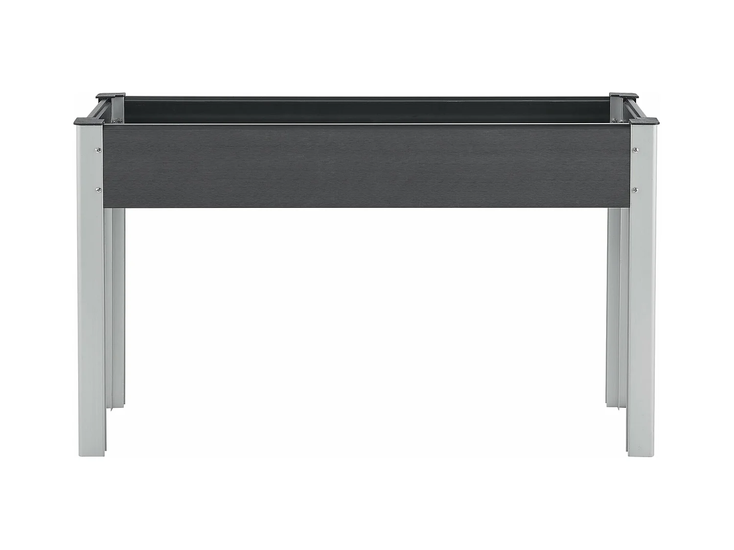 Horta elevada com fundo de malha 125 x 40 x 75 cm cinza escuro 03_0007193