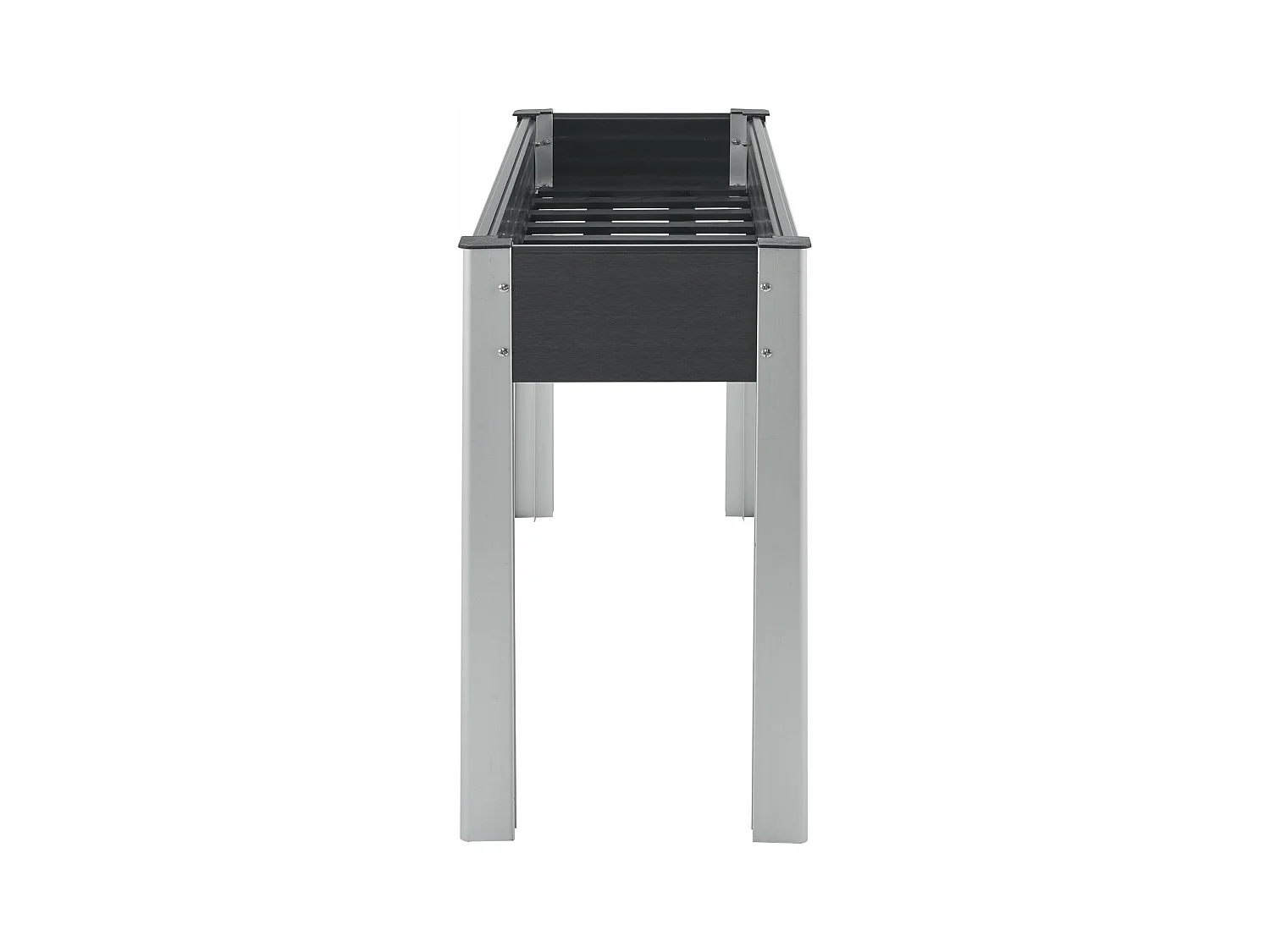 Horta elevada com fundo de malha 125 x 40 x 75 cm cinza escuro 03_0007193