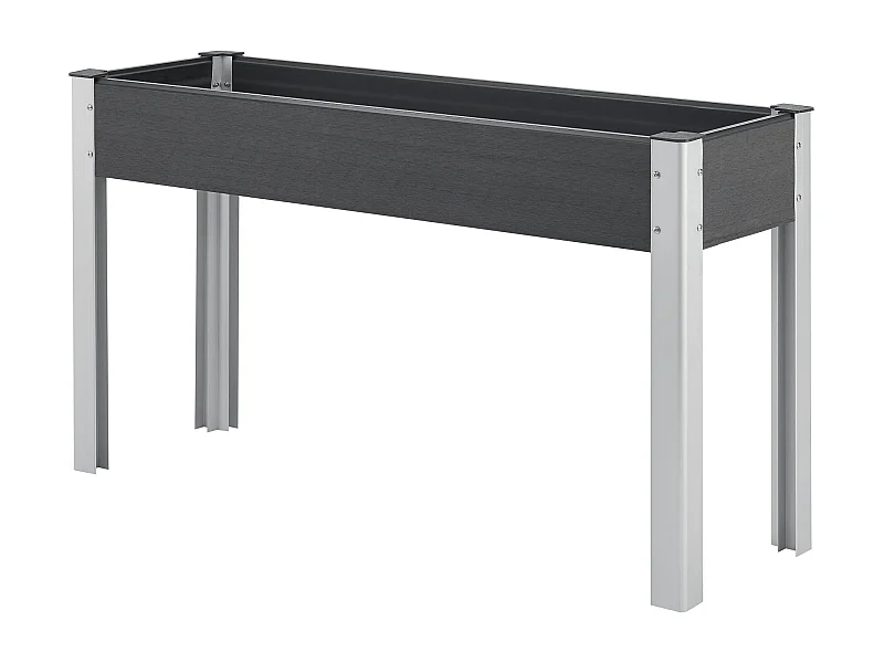 Huerto elevado con fondo de malla 125 x 40 x 75 cm gris oscuro 03_0007193