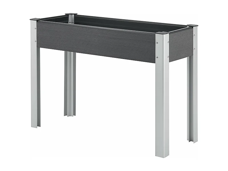 Horta elevada com fundo de malha 100 x 40 x 75 cm cinza escuro 03_0008836