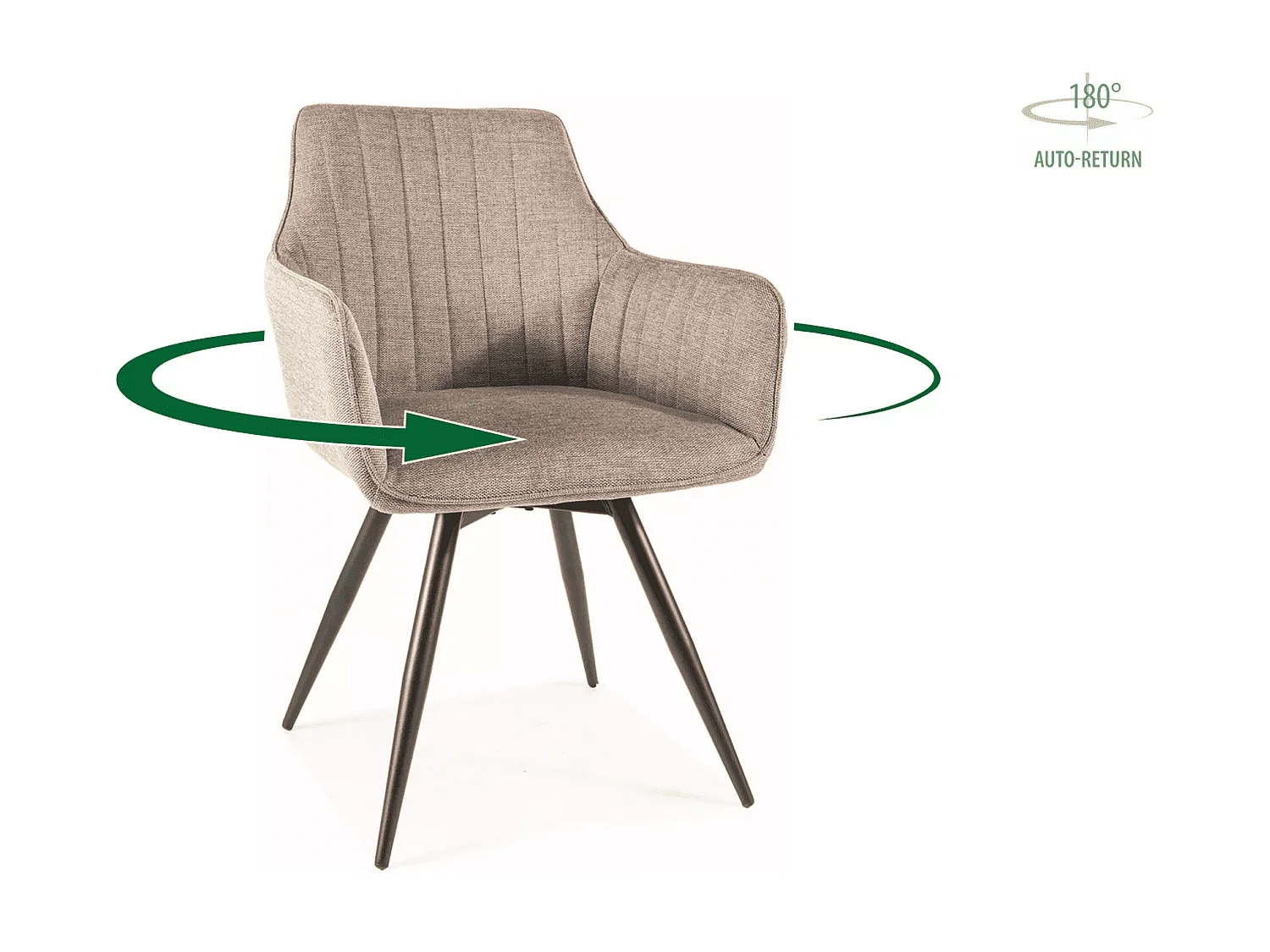 Sedia Ballo/Rivestimento in tessuto/Rotazione di 180 gradi/Oliva