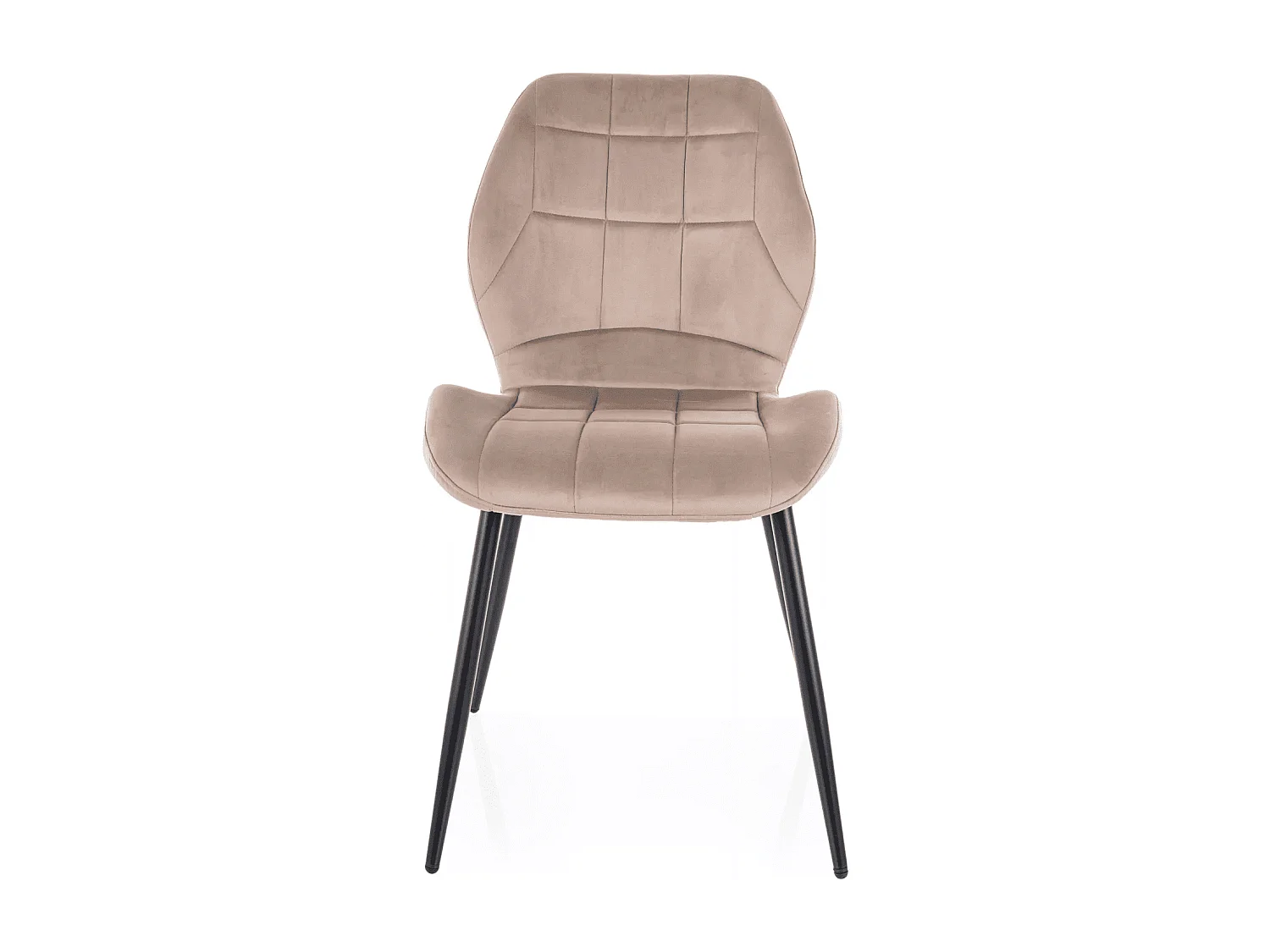 Chaise Jake/Housse en tissu velours/Beige