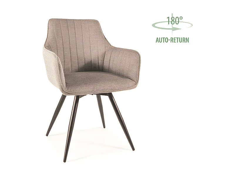 Chaise Ballo / Revêtement en tissu / Rotation à 180 degrés / Beige