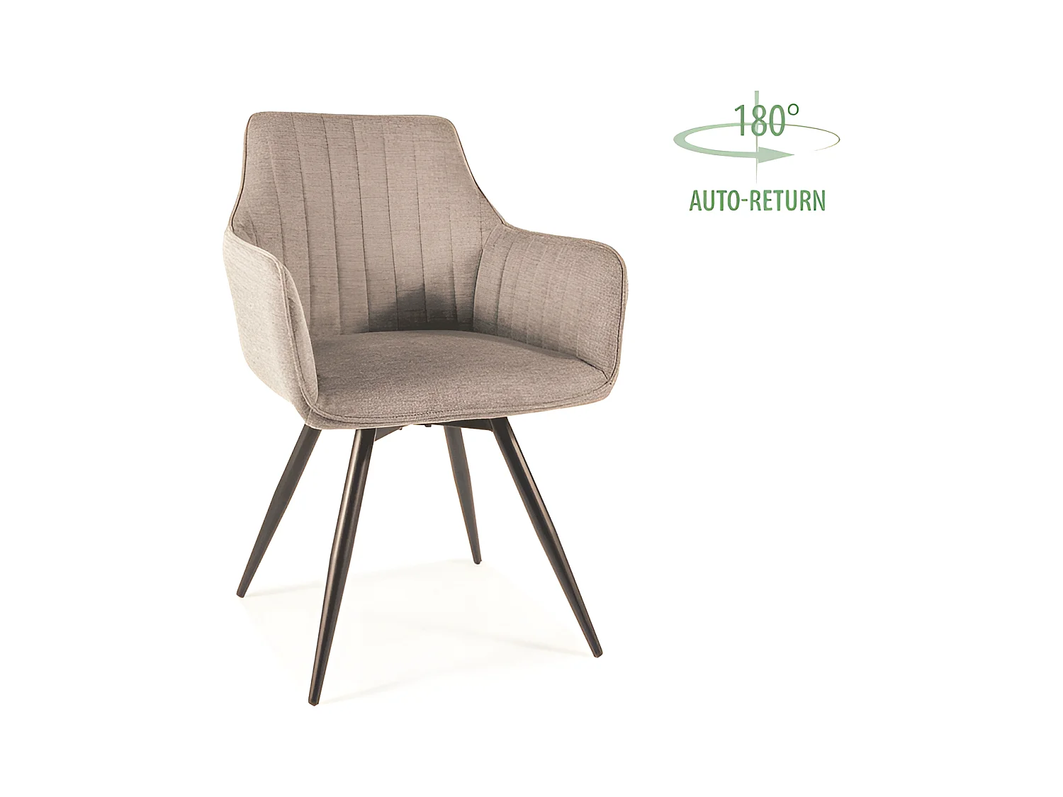 Chaise Ballo / Revêtement en tissu / Rotation à 180 degrés / Beige