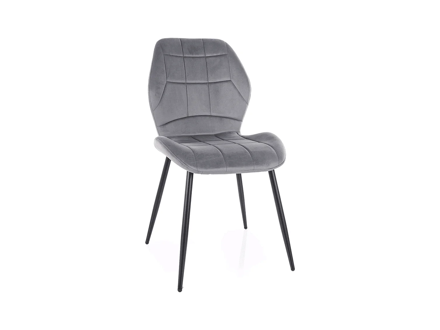 Chaise Jake/Housse en tissu velours/Gris