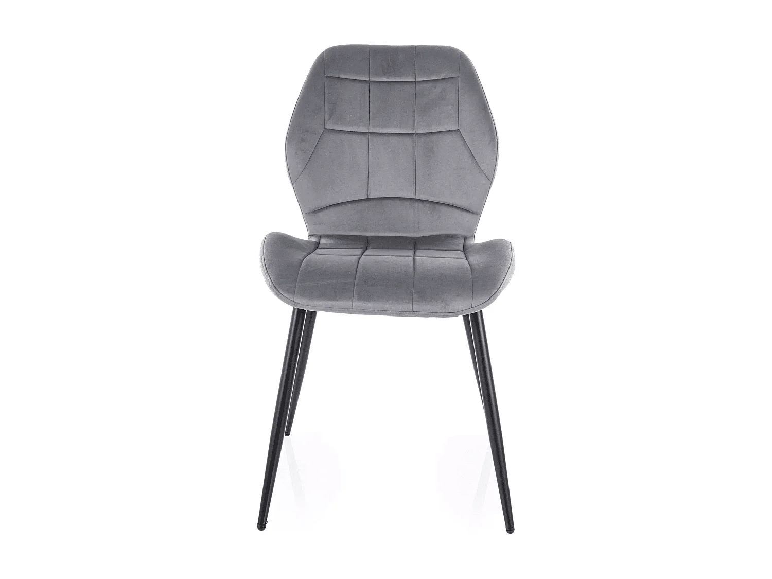 Chaise Jake/Housse en tissu velours/Gris