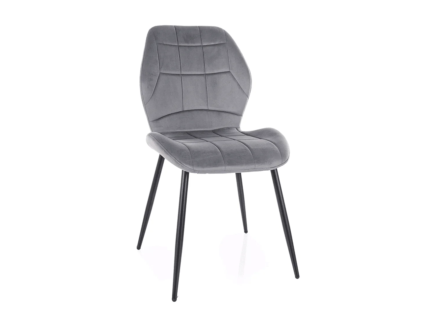 Chaise Jake/Housse en tissu velours/Gris