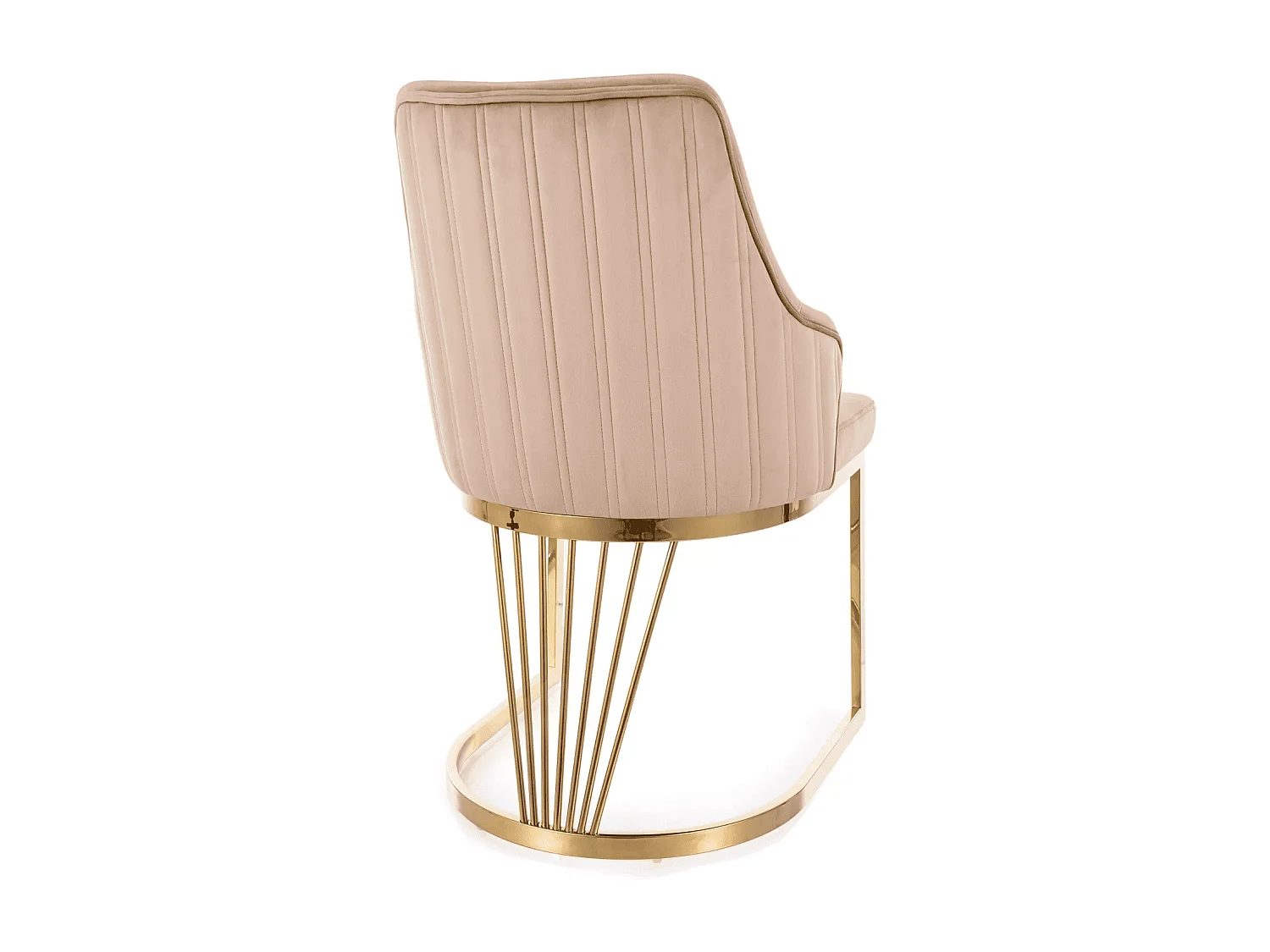 Stuhl Alure/Samtstoff&metall/Beige&Gold