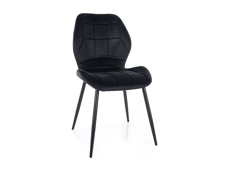 Chaise Jake/Housse en tissu velours/Noir