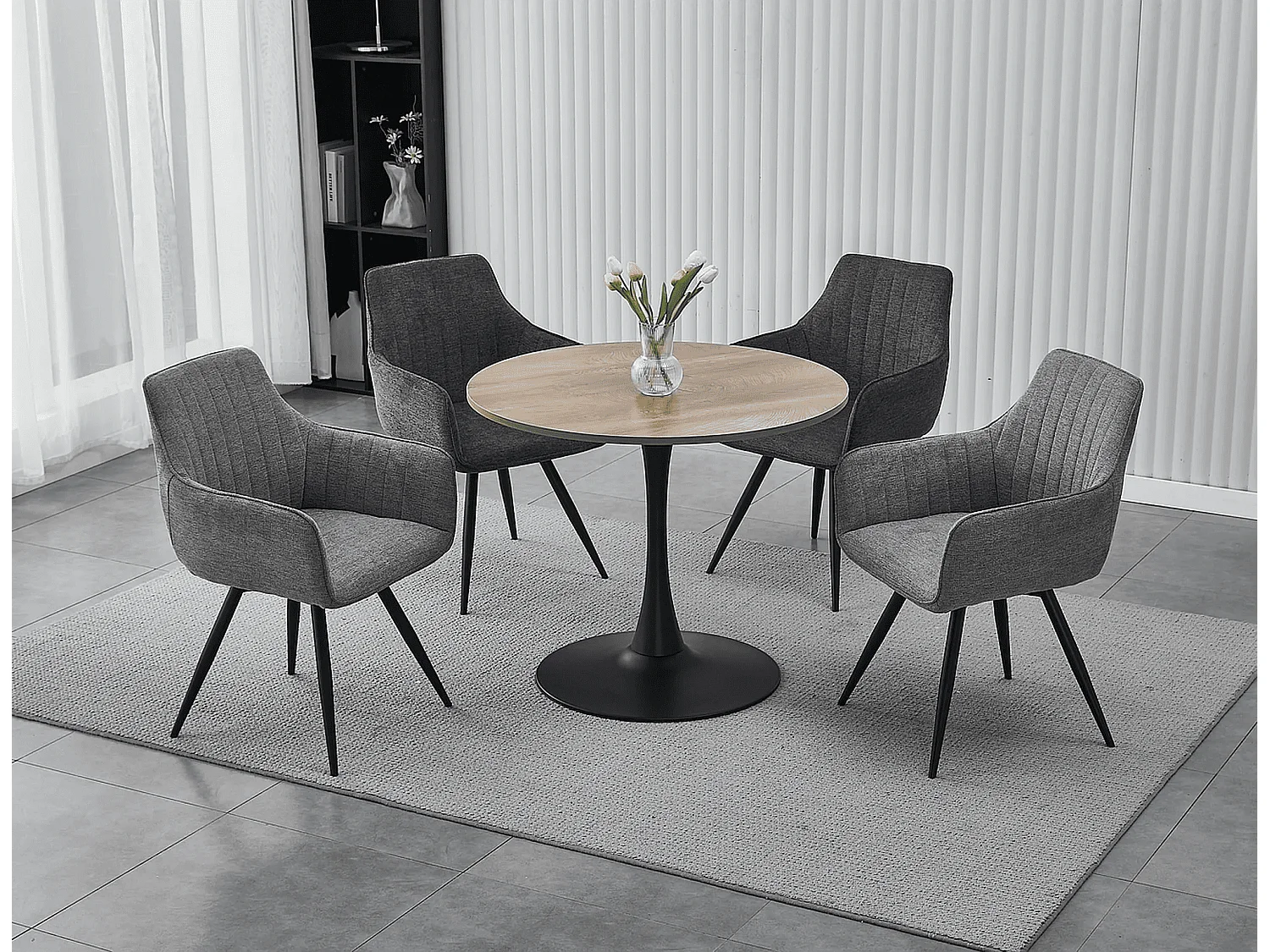 Sedia Ballo/Rivestimento in tessuto/Rotazione di 180 gradi/Antracite