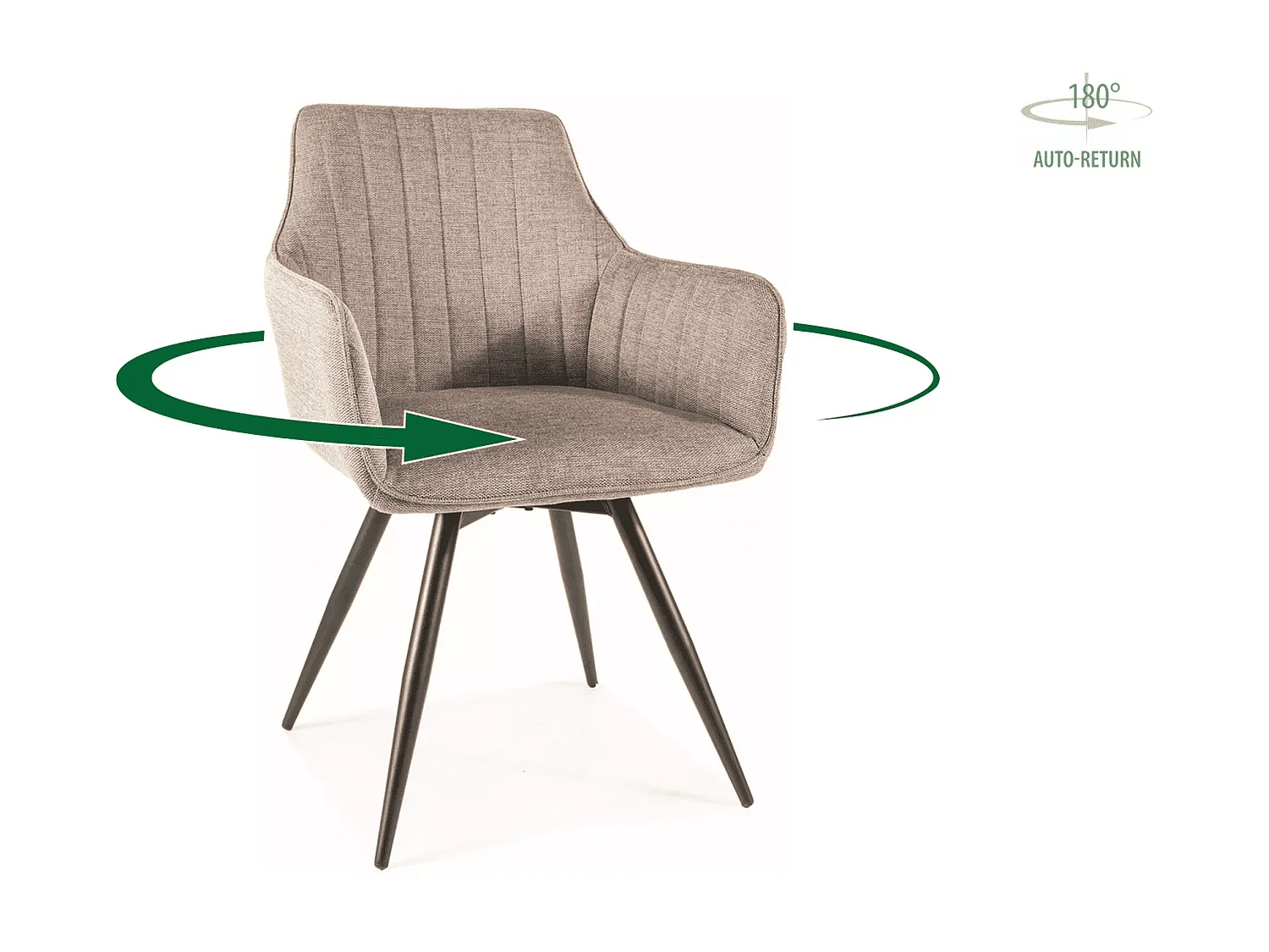 Sedia Ballo/Rivestimento in tessuto/Rotazione di 180 gradi/Antracite