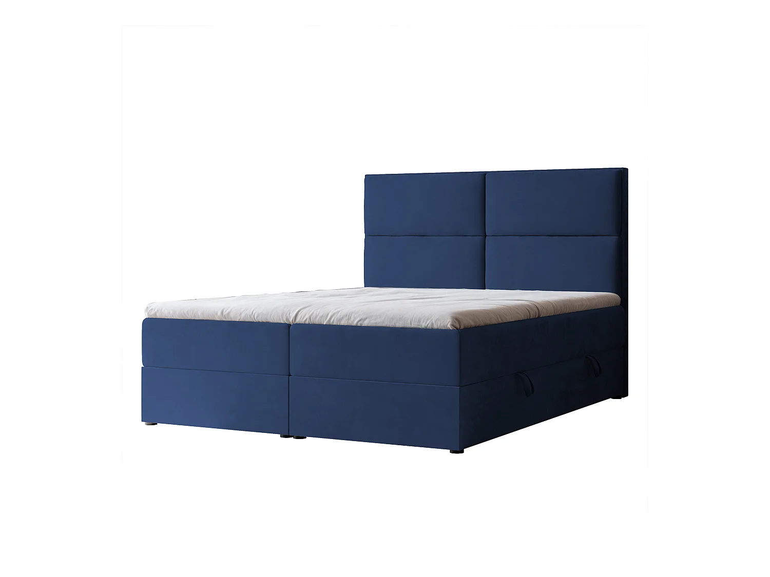 Lit continental rembourré avec surmatelas, bleu - 120x200 - ORFEO