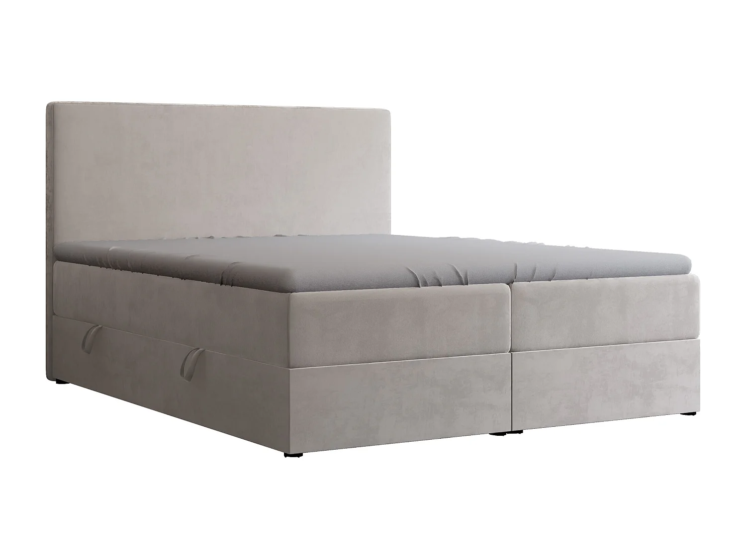 Lit continental rembourré avec surmatelas, beige - 120x200 - GIULIA