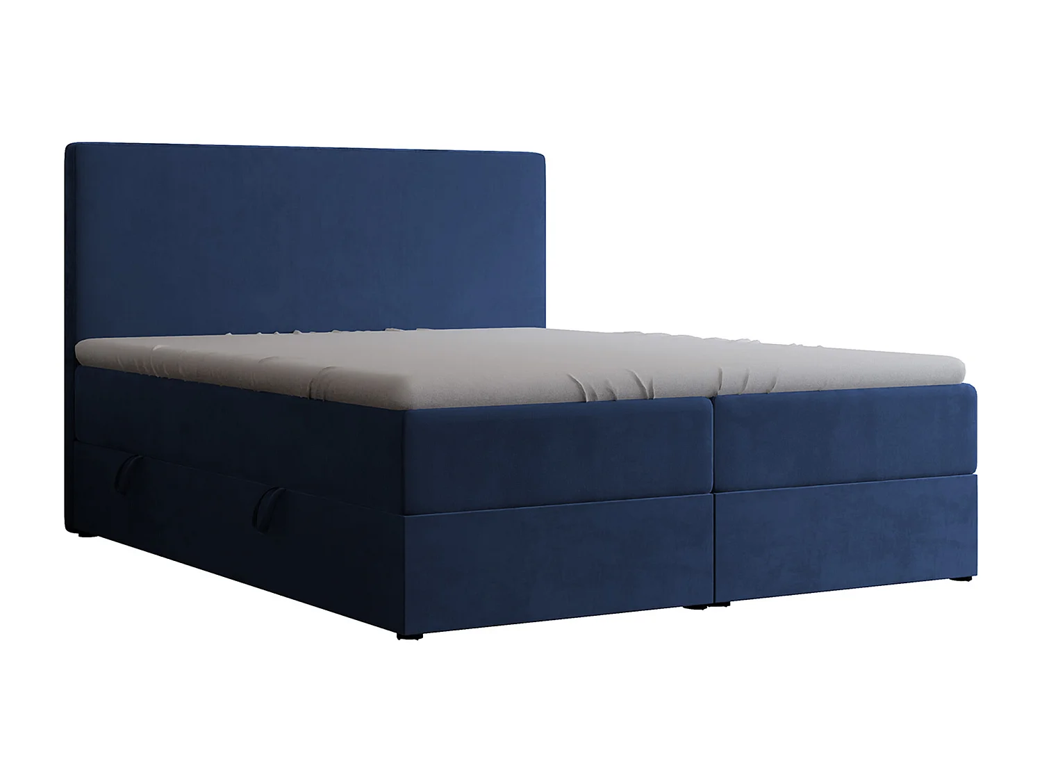 Lit continental rembourré avec surmatelas, bleu - 160x200 - GIULIA