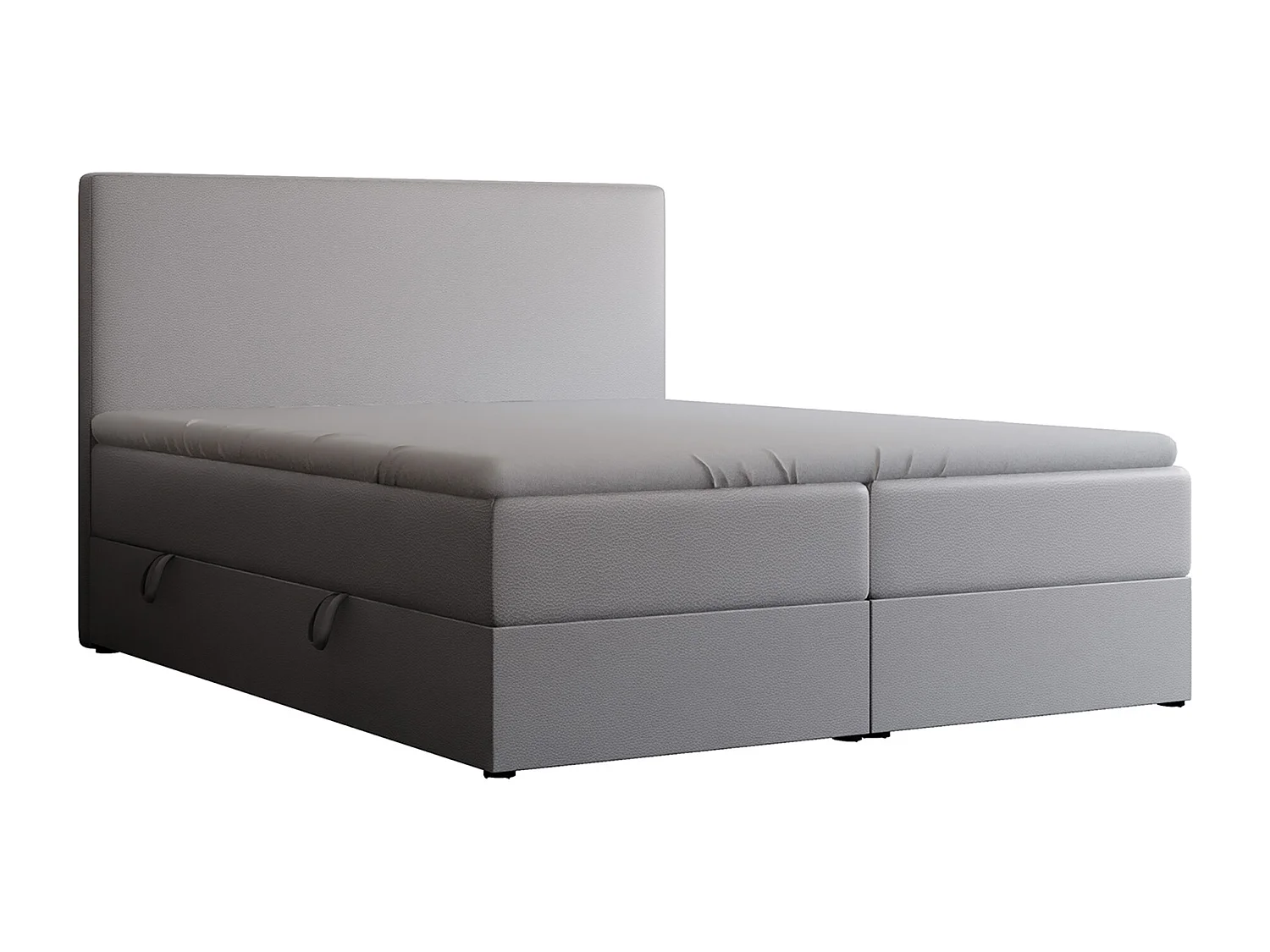 Lit continental rembourré avec surmatelas, gris  - 160x200 - GIULIA