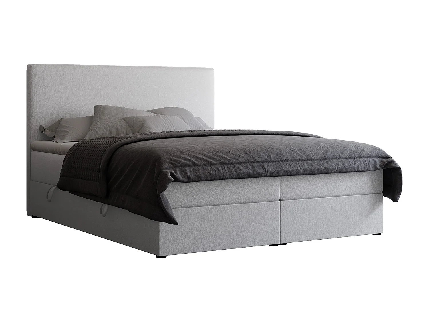 Lit continental rembourré avec surmatelas, blanc  - 140x200 - GIULIA