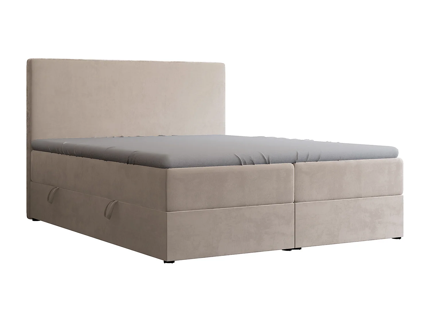 Lit continental rembourré avec surmatelas, crème - 120x200 - GIULIA