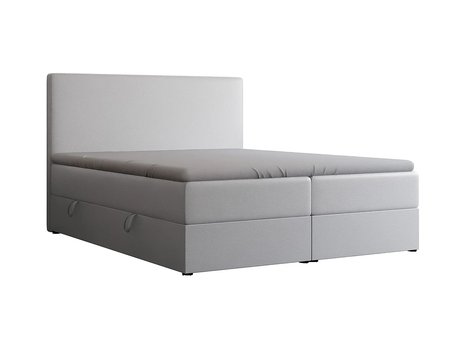 Lit continental rembourré avec surmatelas, blanc  - 200x200 - GIULIA