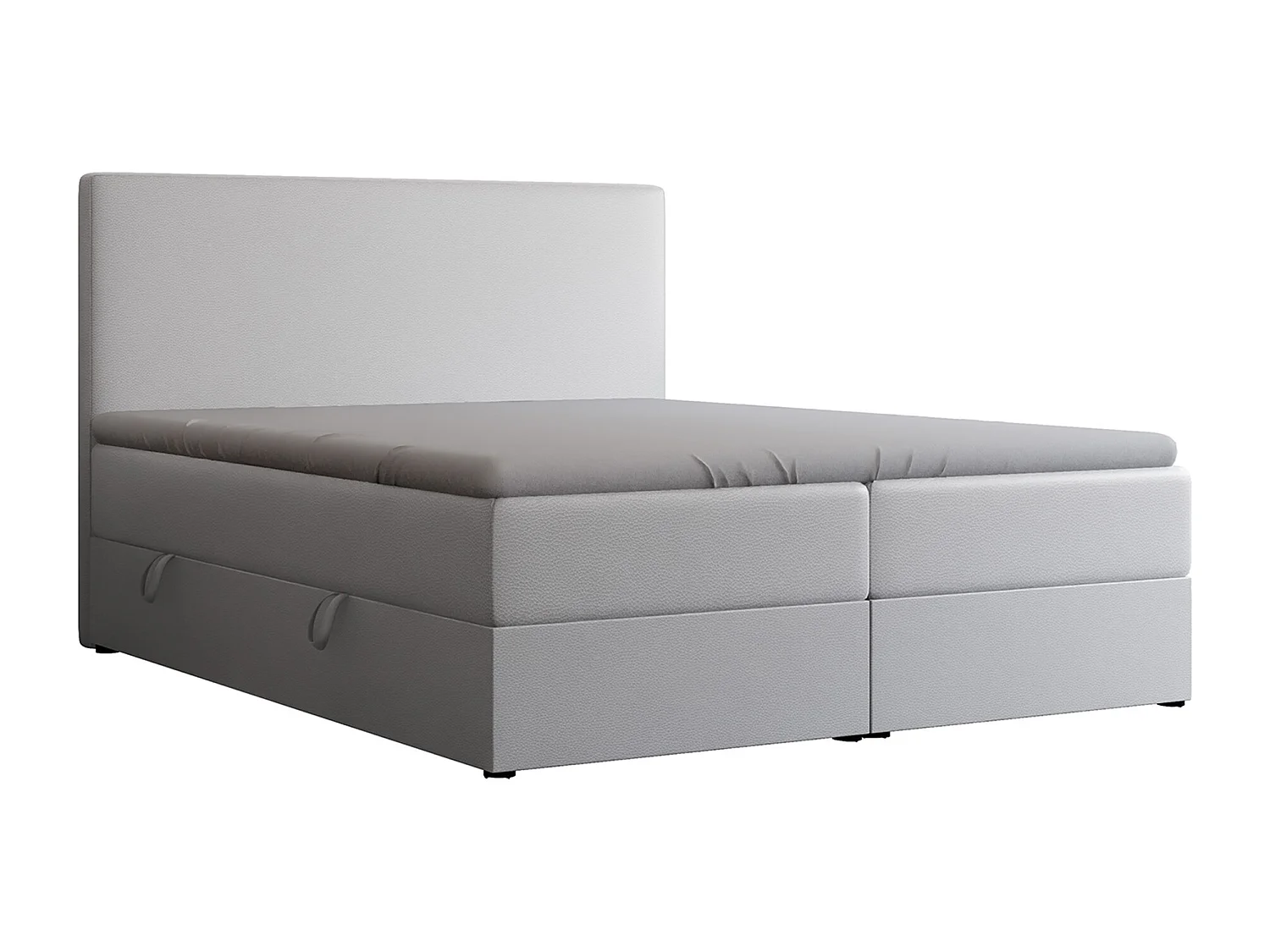 Lit continental rembourré avec surmatelas, blanc  - 200x200 - GIULIA