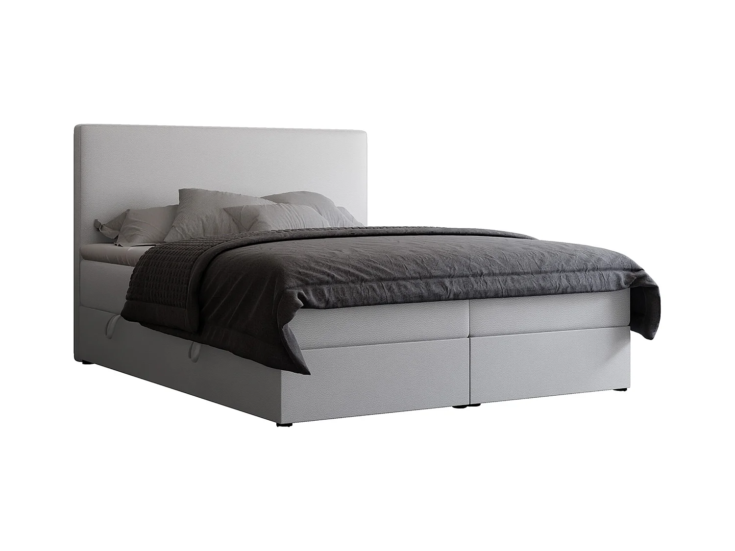 Lit continental rembourré avec surmatelas, blanc  - 120x200 - GIULIA
