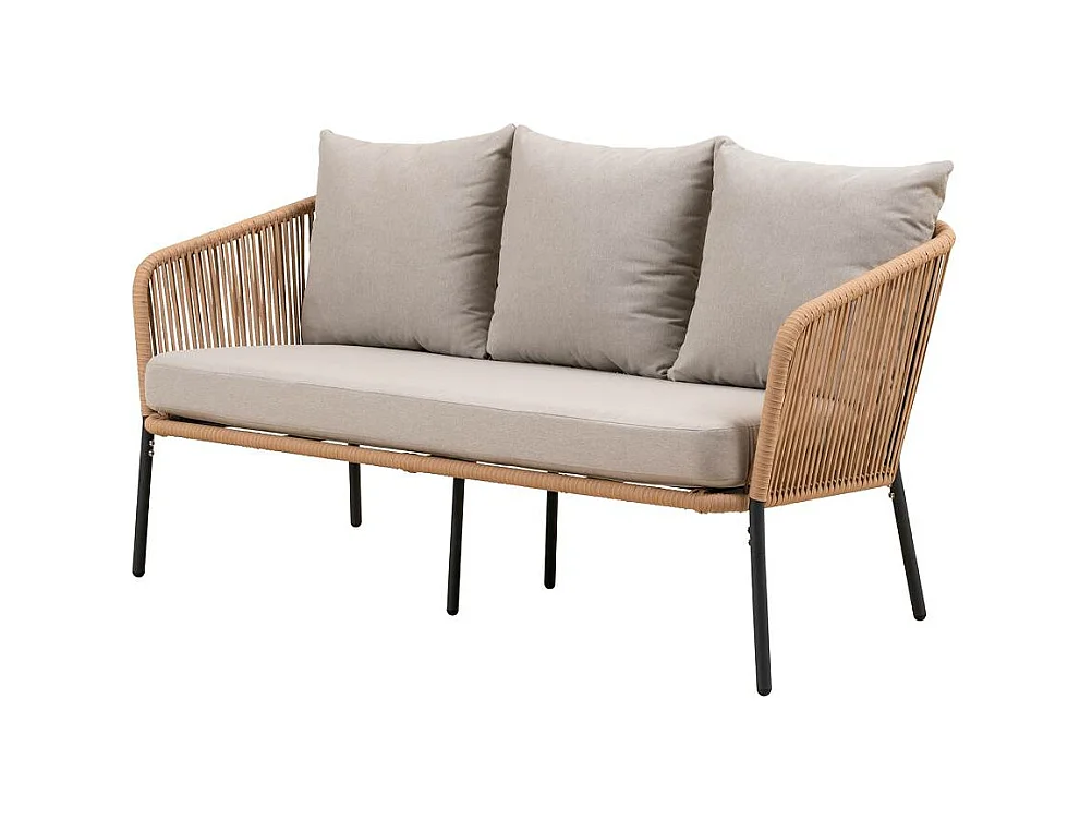 Salon de jardin gris à cordes 5 places Sayen