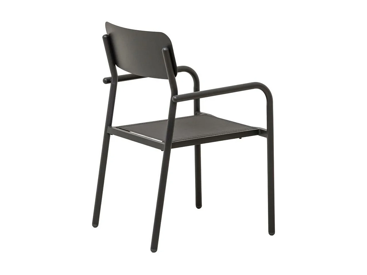 Silla de jardín en aluminio gris Kaïa (lote de 2)