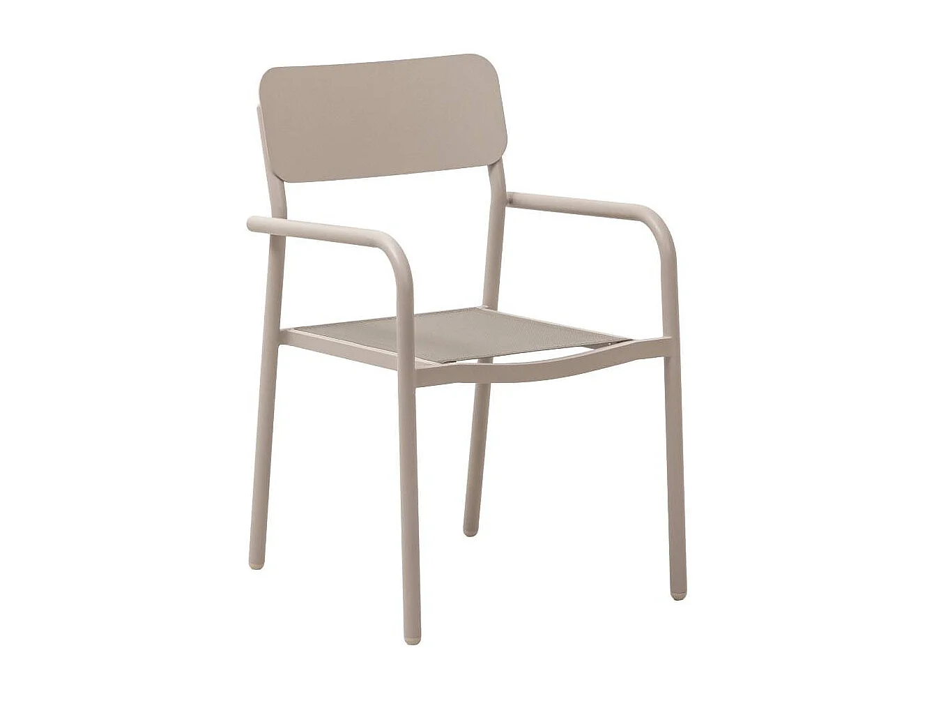 Chaise de jardin en aluminium taupe Kaïa (lot de 2)