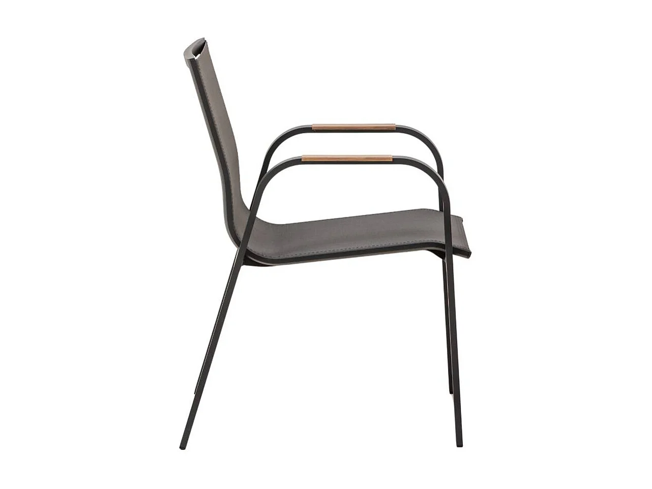 Chaise de jardin en aluminium gris foncé Ayden (lot de 2)