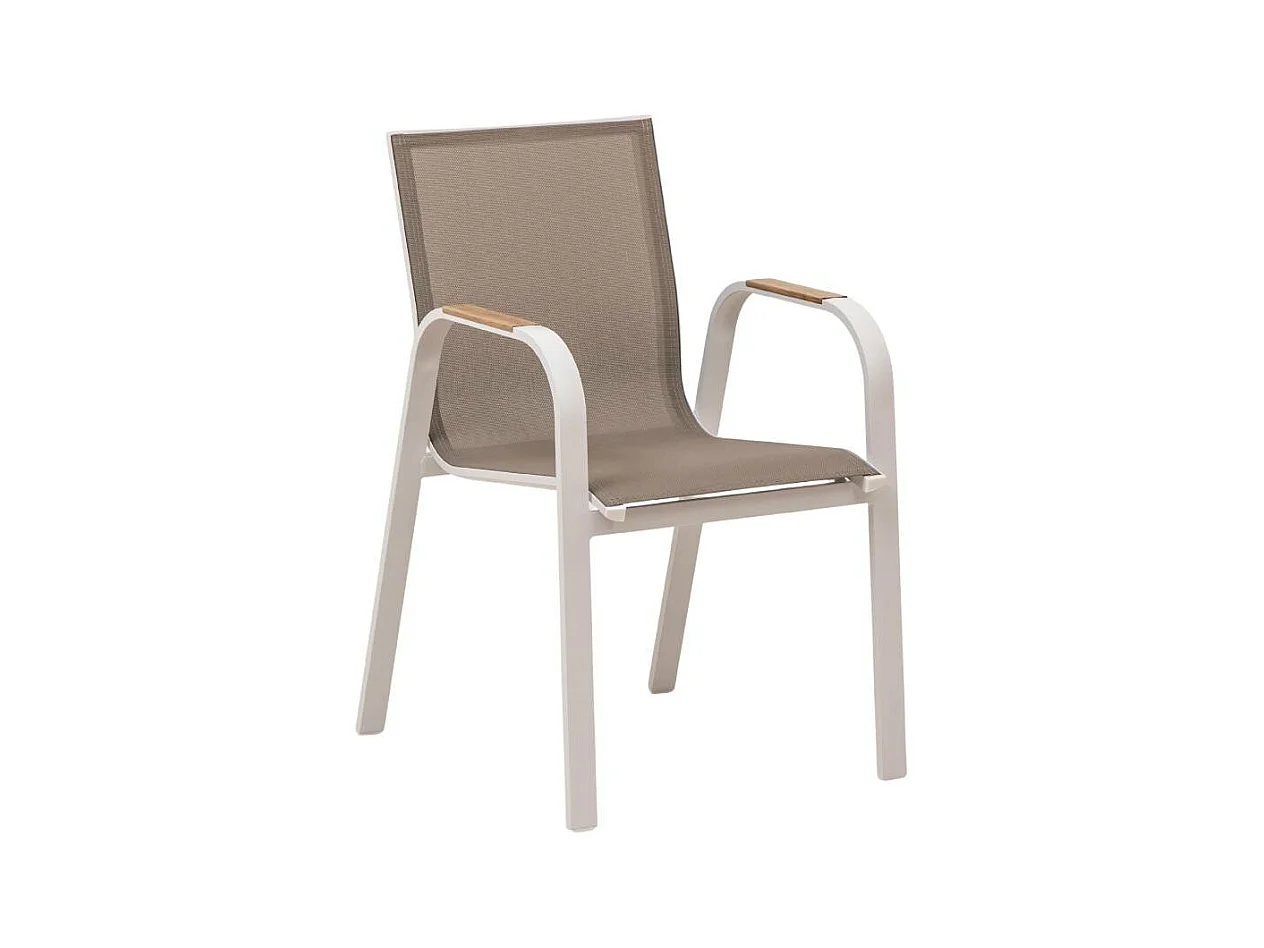 Chaise de jardin taupe en aluminium Ayden (lot de 2)