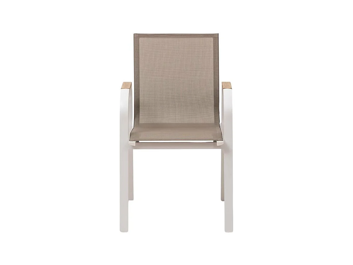 Chaise de jardin taupe en aluminium Ayden (lot de 2)
