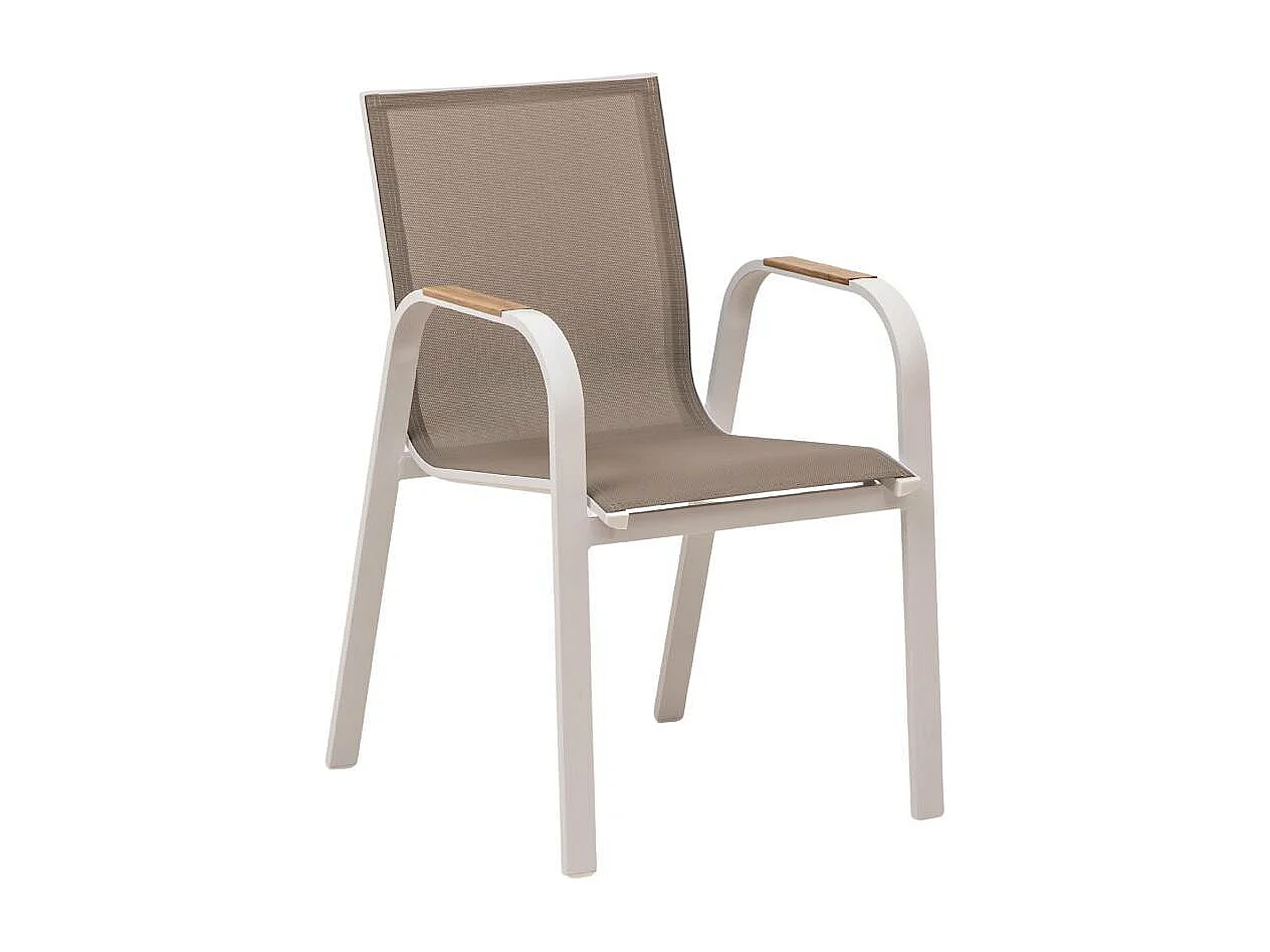 Chaise de jardin taupe en aluminium Ayden (lot de 2)