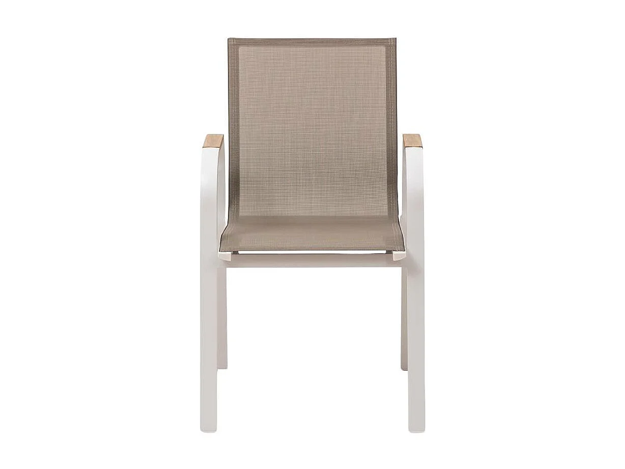 Chaise de jardin taupe en aluminium Ayden (lot de 2)