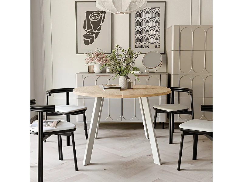 Table extensible chêne wotan