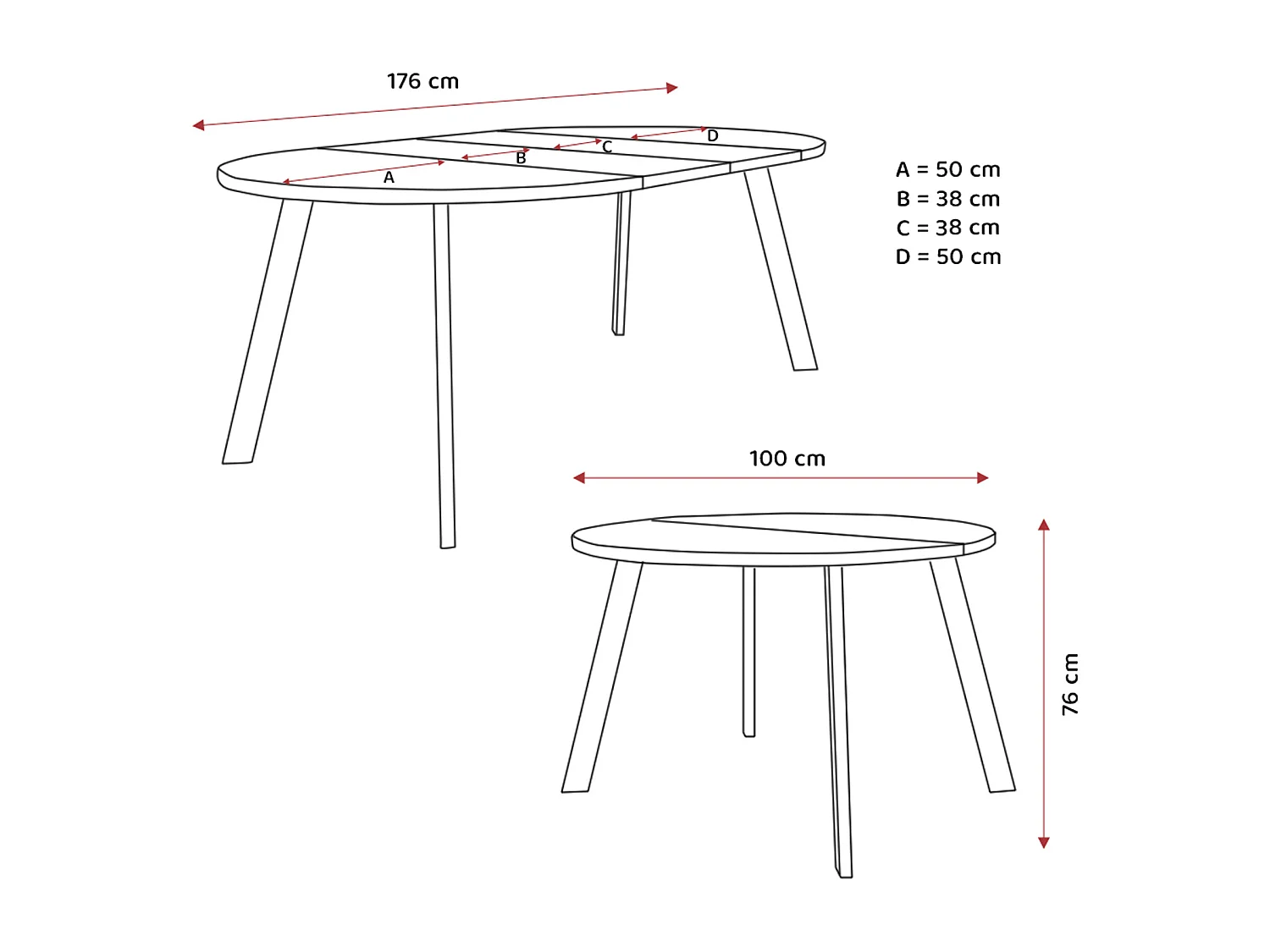 Table extensible chêne de Lefkas