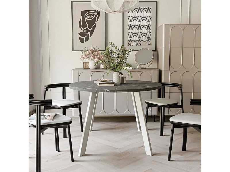 Table extensible grigia pietra