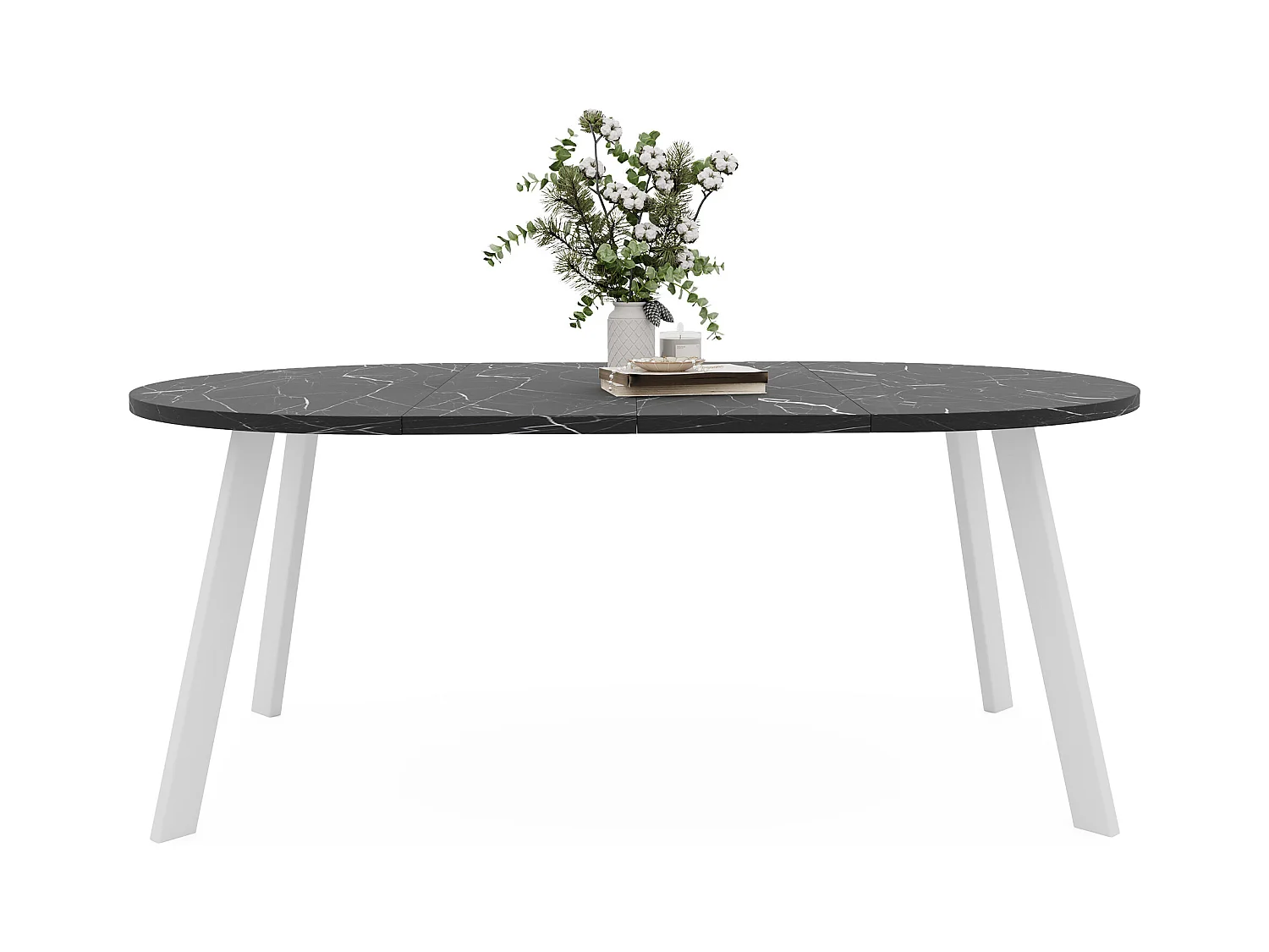 Table extensible grigia pietra